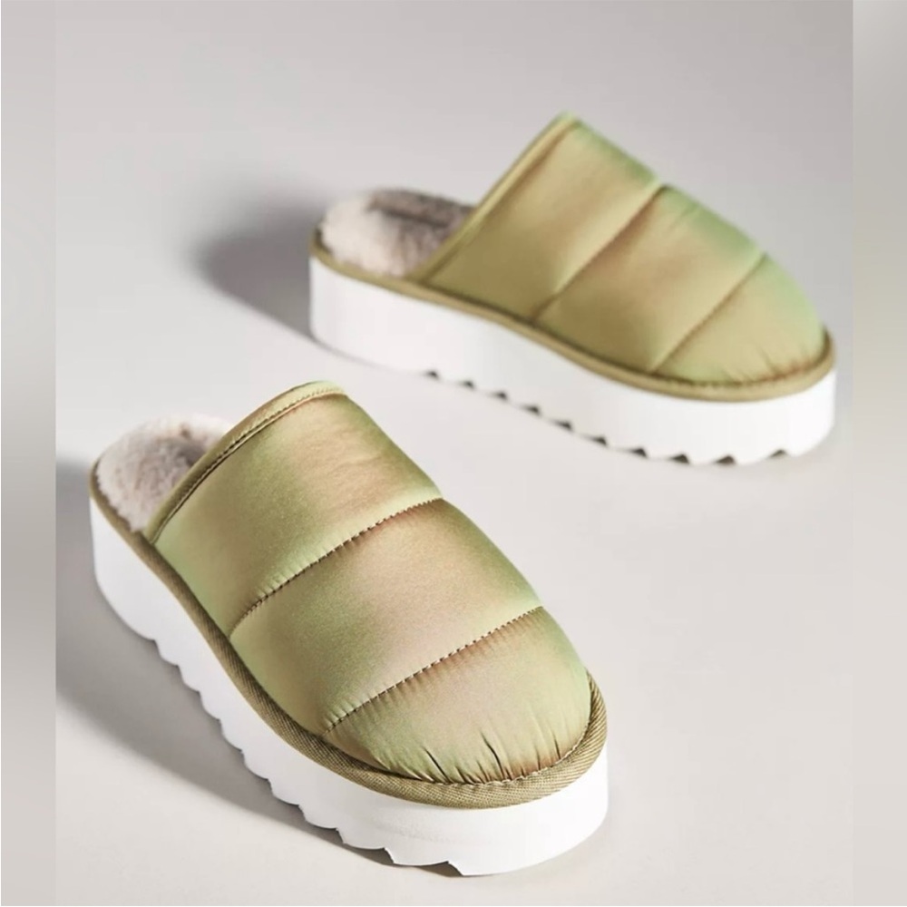 Anthropologie Maeve puffer platform mule